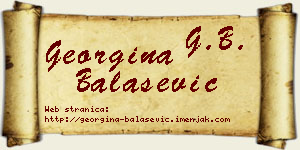 Georgina Balašević vizit kartica